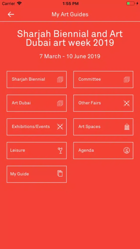 Capturas de tela do My Art Guide UAE 2019