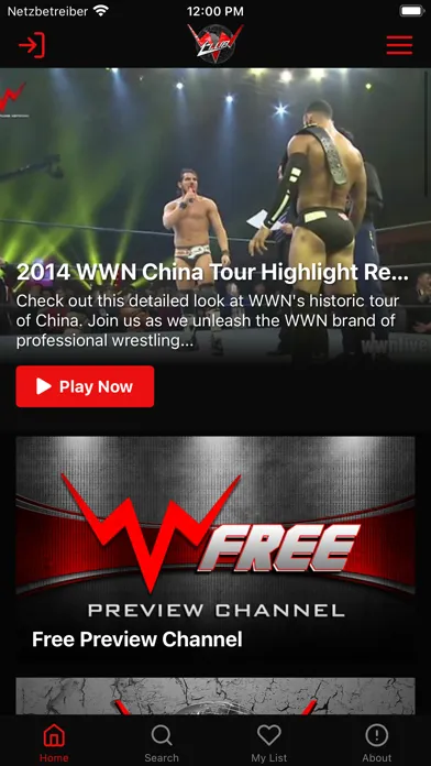 World Wrestling Network سکرین شاٹس