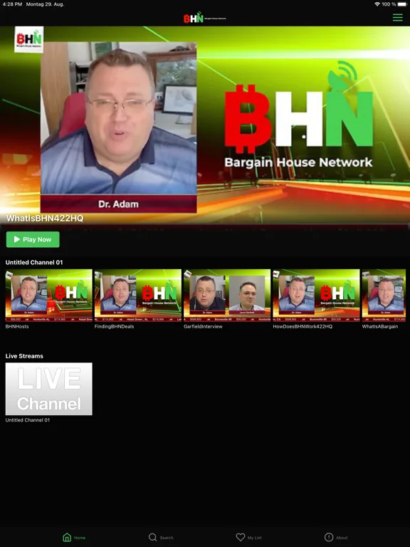 Bargain House Network iPad  Screenshots