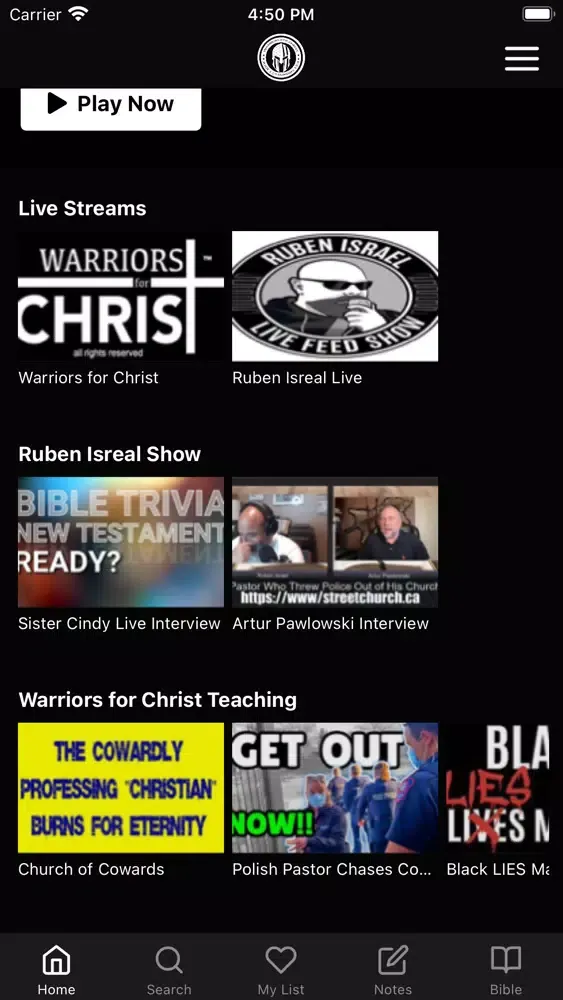 Capturas de tela do Warriors for Christ