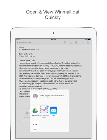 Winmail Opener iPad  سکرین شاٹس
