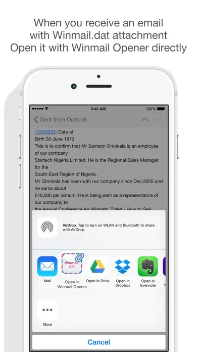 Winmail Opener سکرین شاٹس