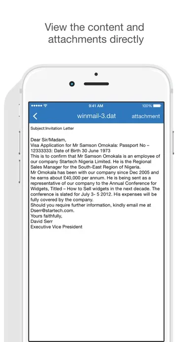 Winmail Opener سکرین شاٹس