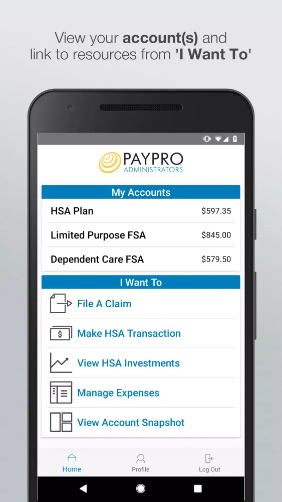 PayPro Flex Benefits Screenshots