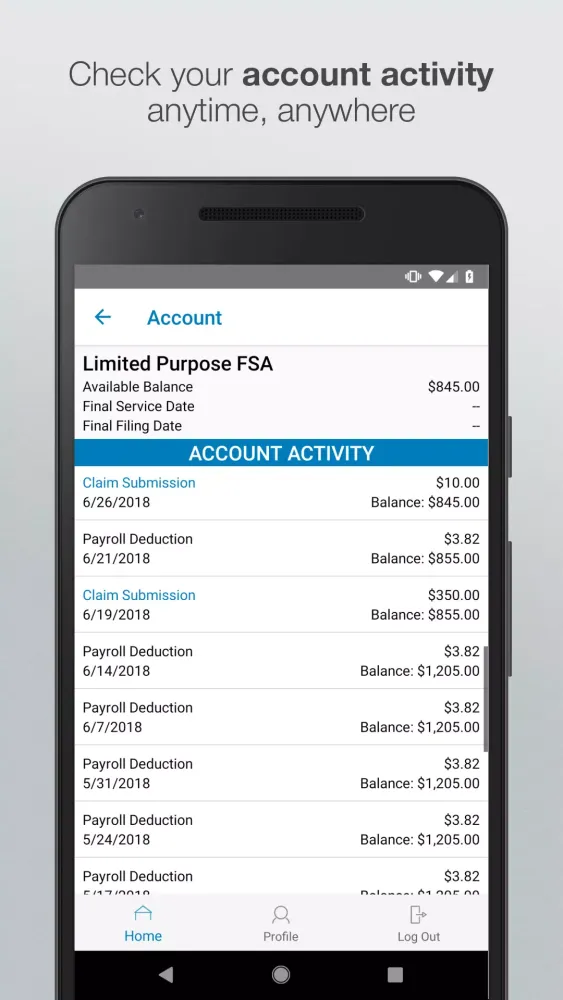 PayPro Flex Benefits Screenshots
