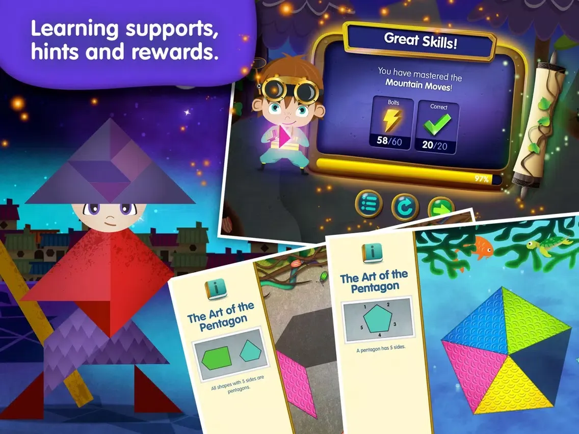 Capturas de pantalla de Dragon Shapes - Lumio Geometry Challenge iPad 