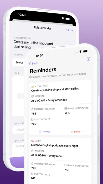 Captures d'écran de LightMyDream - Goal Planner