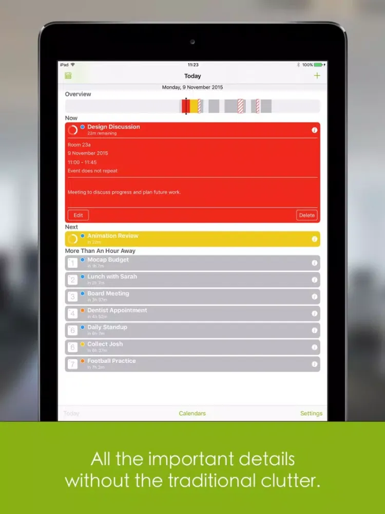 Today - Smart Calendar for Busy People iPad  Screenshots