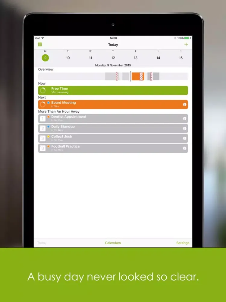 Today - Smart Calendar for Busy People iPad  Screenshots