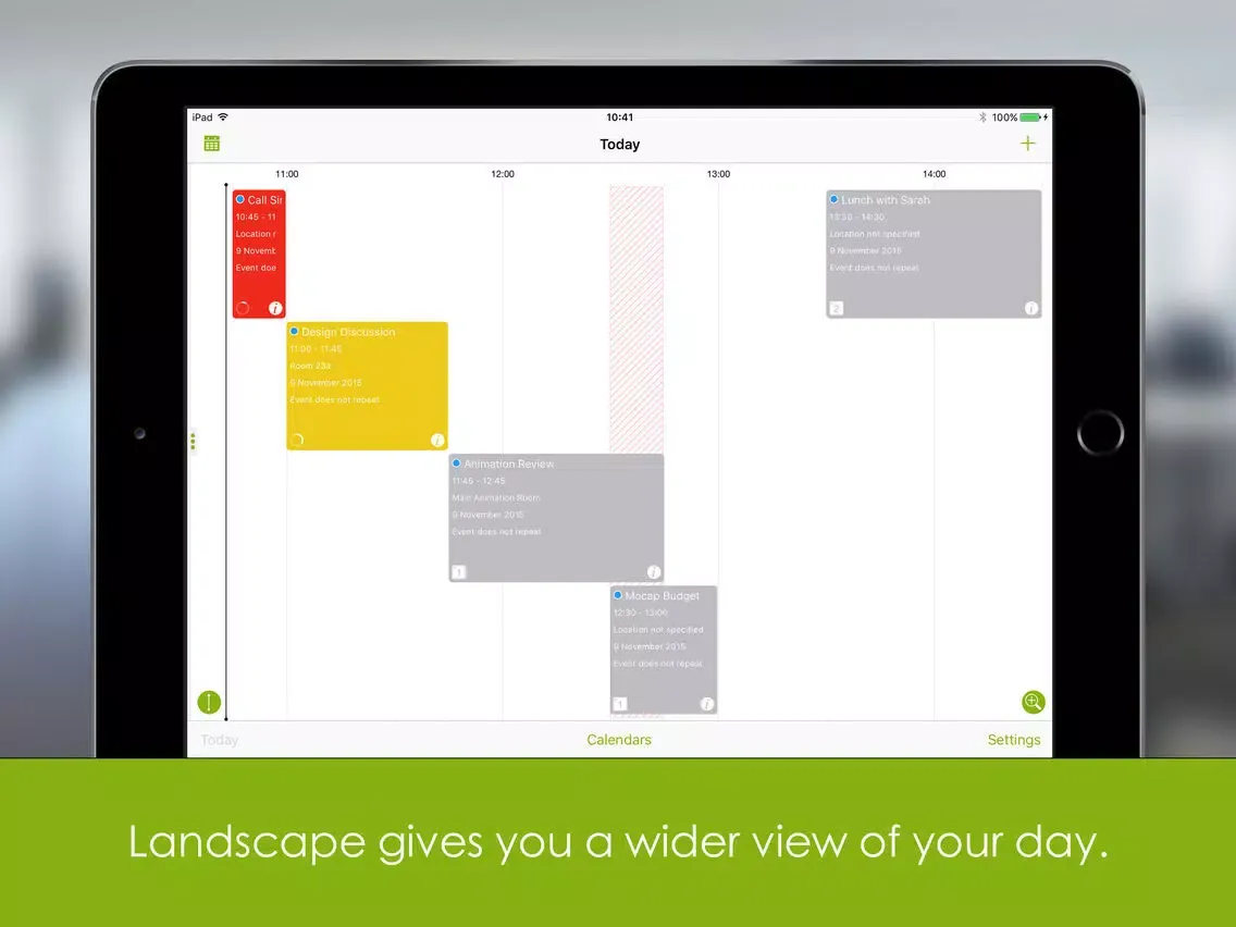 Today - Smart Calendar for Busy People iPad  Screenshots