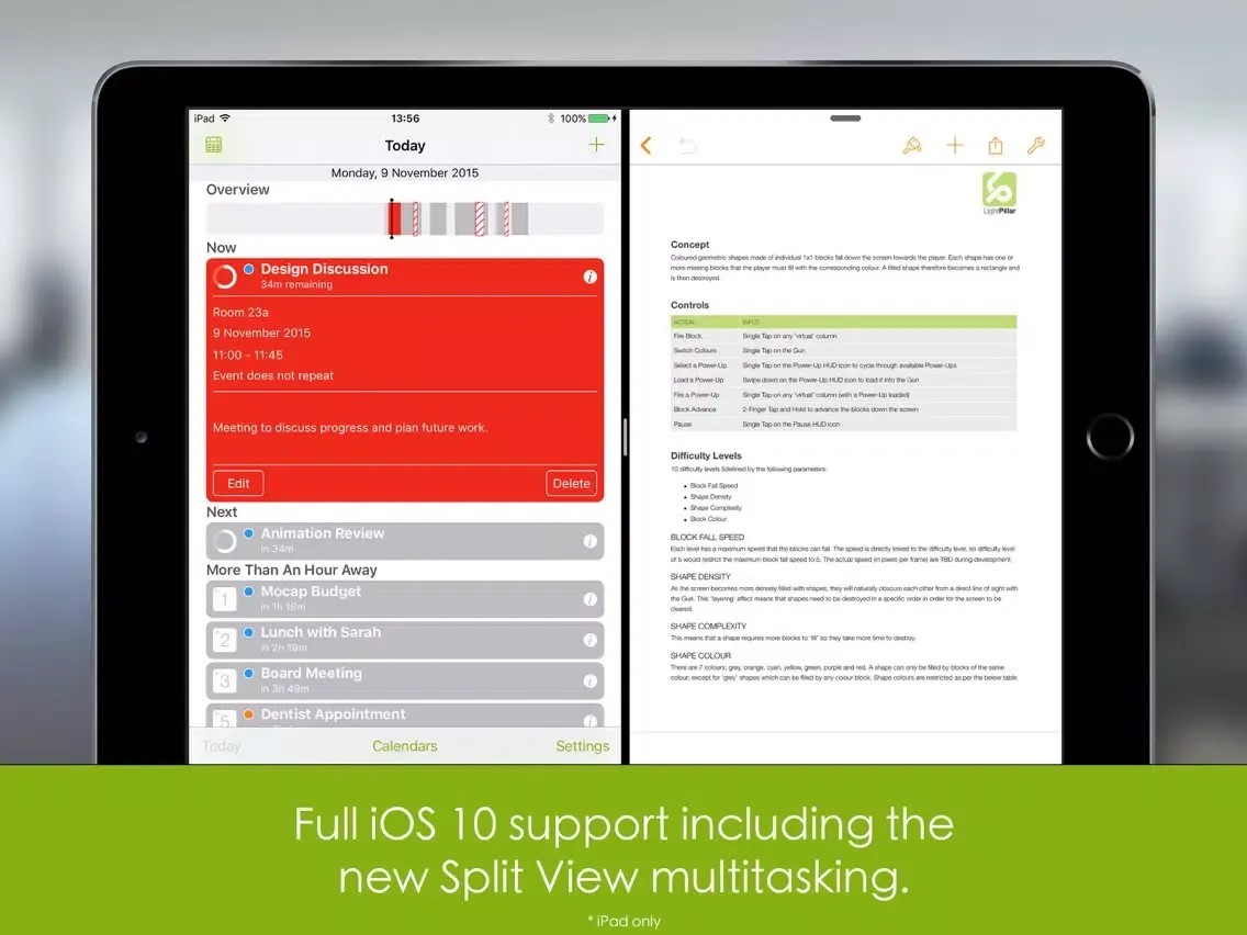 Today - Smart Calendar for Busy People iPad  Screenshots