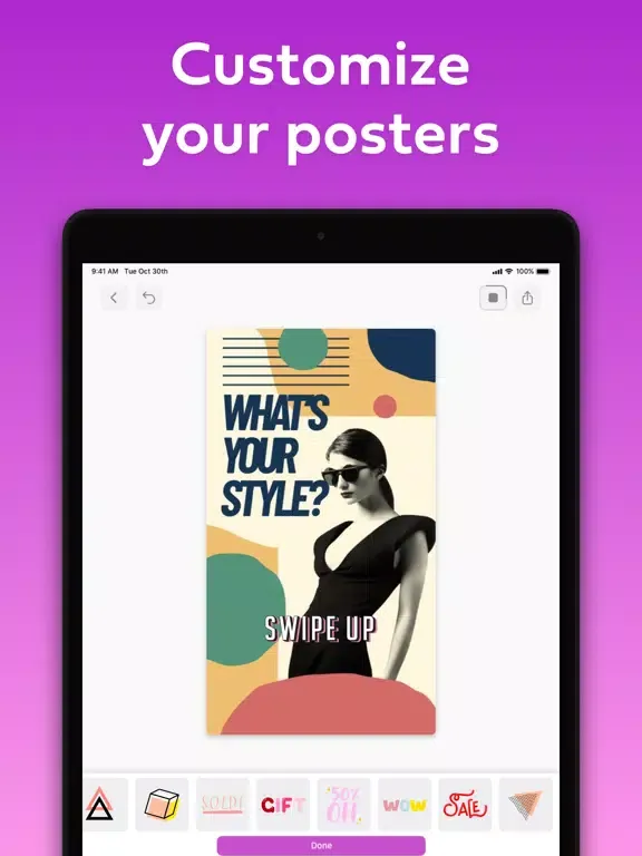 ภาพหน้าจอของ PosterBoost: Poster Maker iPad 