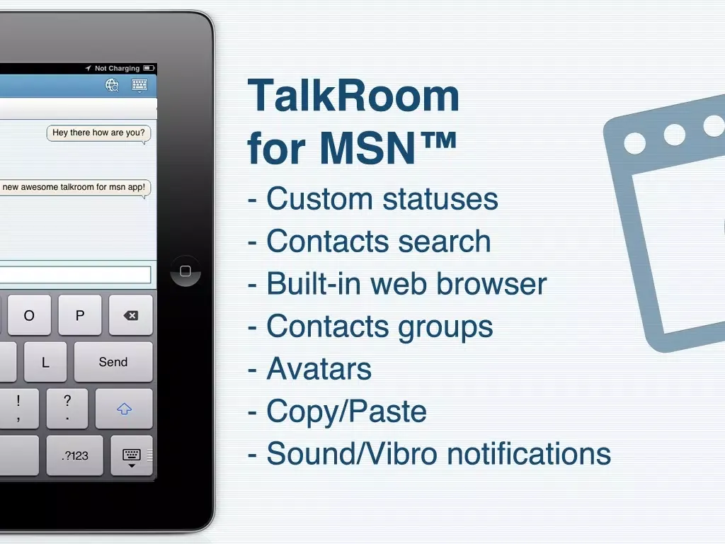 Ảnh chụp màn hình của TalkRoom for MSN iPad 