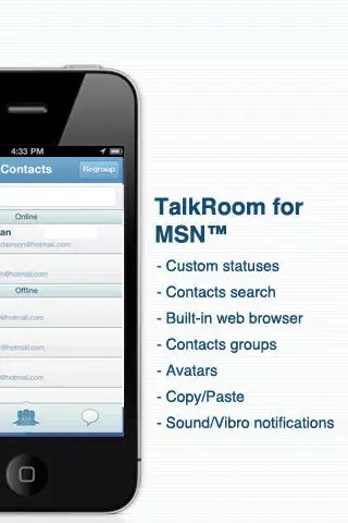 Ảnh chụp màn hình của TalkRoom for MSN