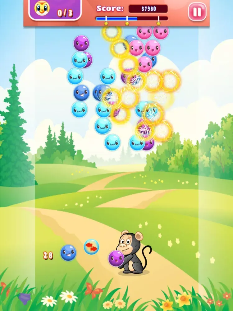 Скриншоты Cartoon Chimp Bubble Popper - PRO - multi-level forest adventure iPad 