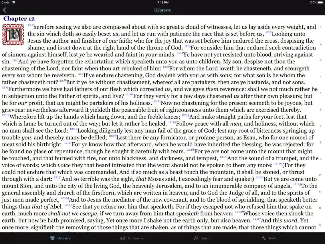 Ảnh chụp màn hình của 1611 Bible (KJV) iPad 