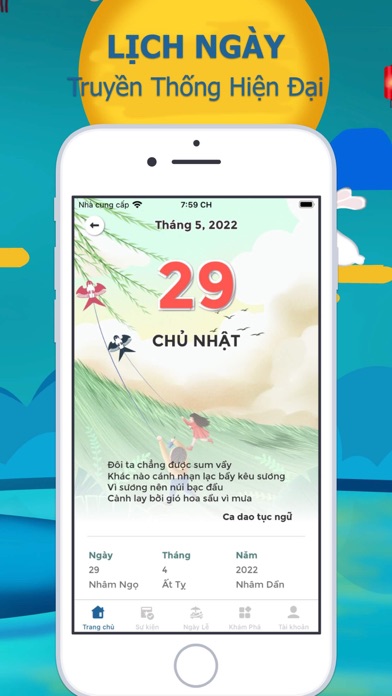 Tangkapan skrin Vạn Niên Lịch