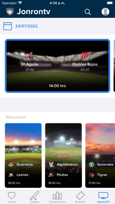 Tangkapan layar Liga Mexicana de Beisbol LMB
