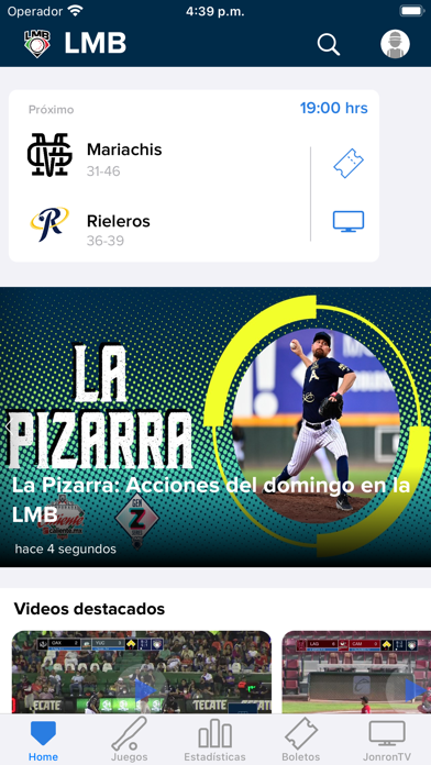 Tangkapan layar Liga Mexicana de Beisbol LMB