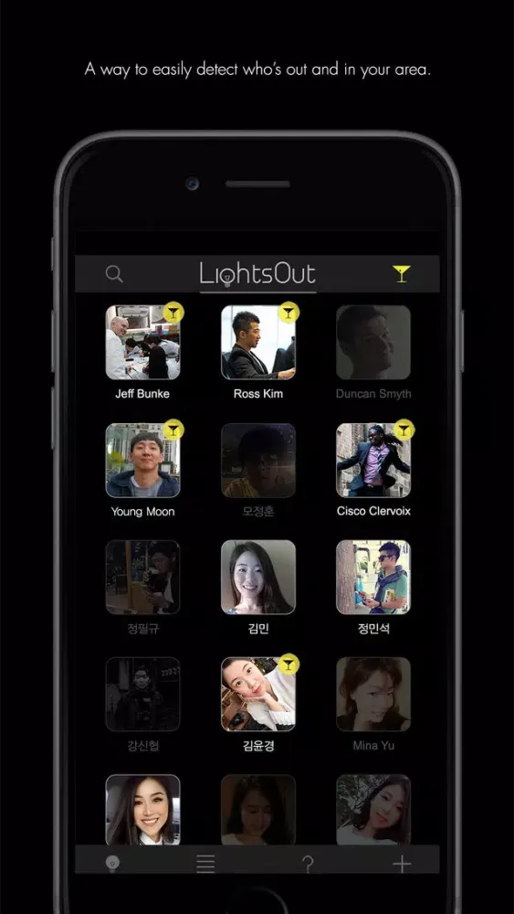Capturas de tela do LightsOut Application