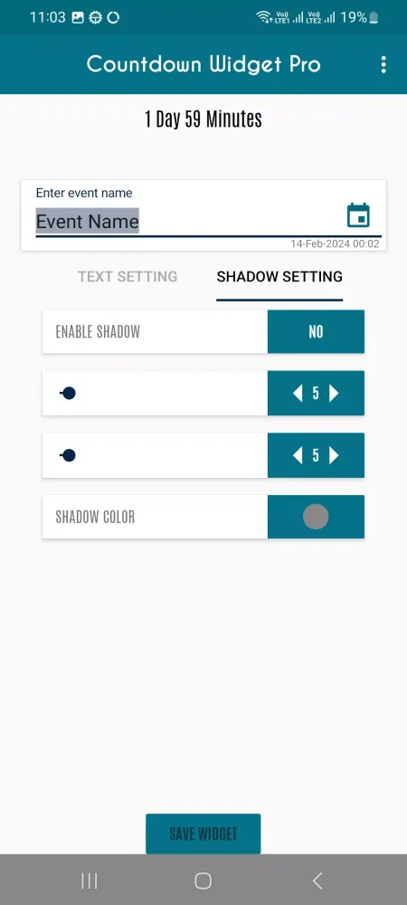 Countdown Widget - Time Until Screenshots