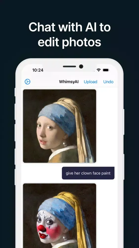 Ảnh chụp màn hình của Whimsy AI: Words to Photos