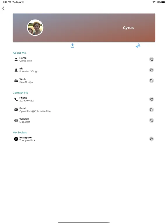 Ligo- Own Your Social Identity iPad  Ekran Görüntüleri