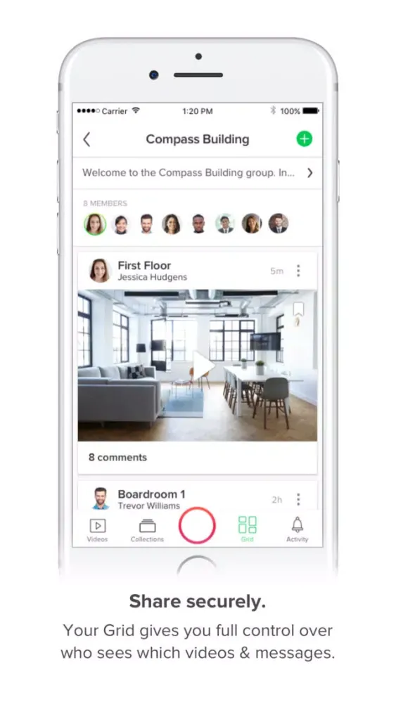 Grideo - Group Video Sharing سکرین شاٹس