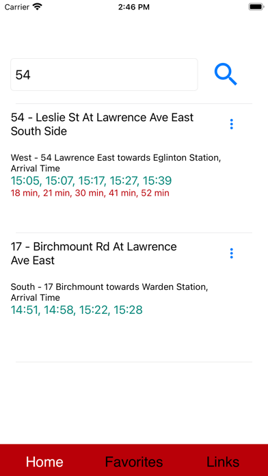ภาพหน้าจอของ Toronto TTC Bus Real-Time