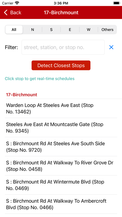 ภาพหน้าจอของ Toronto TTC Bus Real-Time