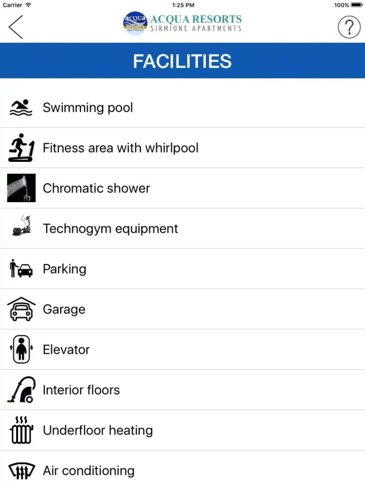 Ảnh chụp màn hình của Acquaresorts Apartments iPad 