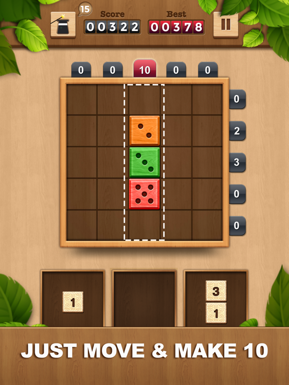 ภาพหน้าจอของ TENX - Wooden Number Puzzle iPad 