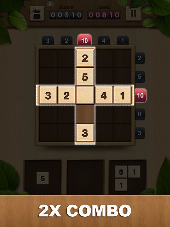 ภาพหน้าจอของ TENX - Wooden Number Puzzle iPad 