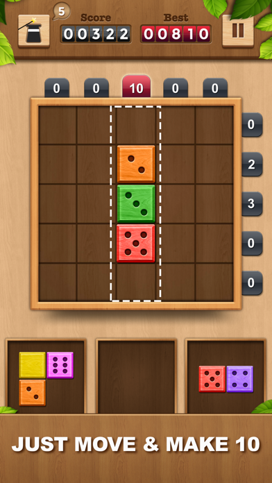 ภาพหน้าจอของ TENX - Wooden Number Puzzle