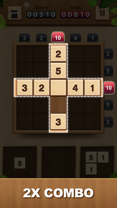 ภาพหน้าจอของ TENX - Wooden Number Puzzle