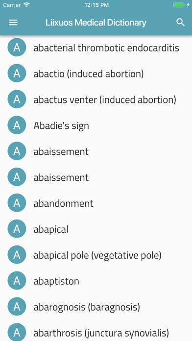 Liixuos Medical Dictionary スクリーンショット