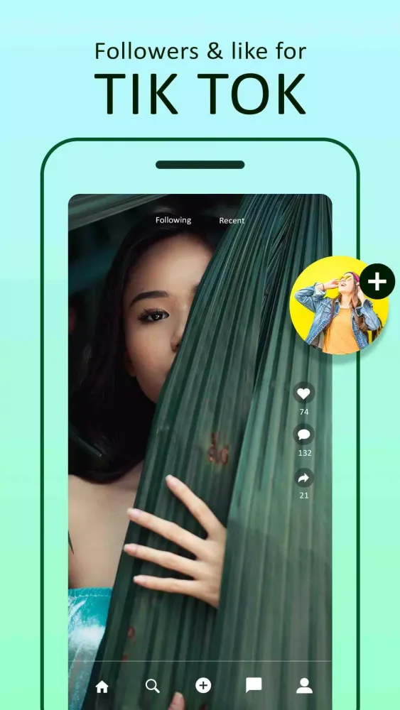 Tangkapan skrin 100K Like - Free Followers & Likes for tiktok