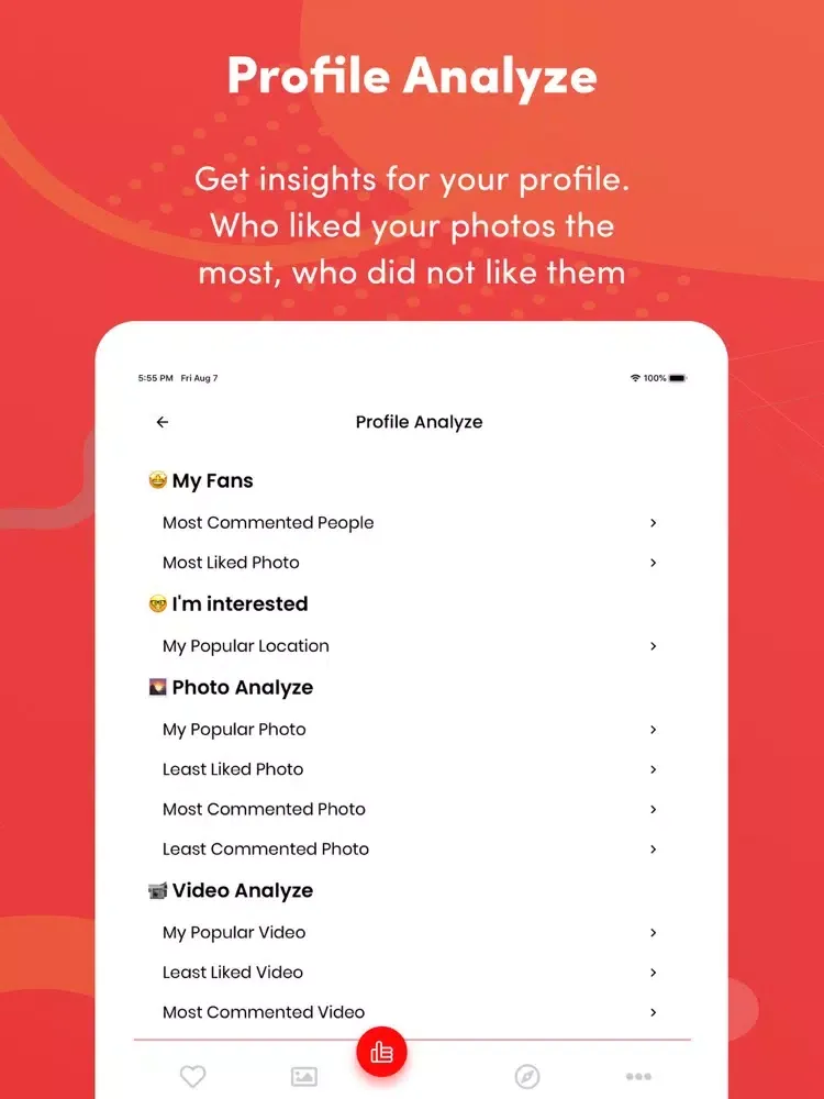 Ảnh chụp màn hình của Likes and Followers for Insta iPad 