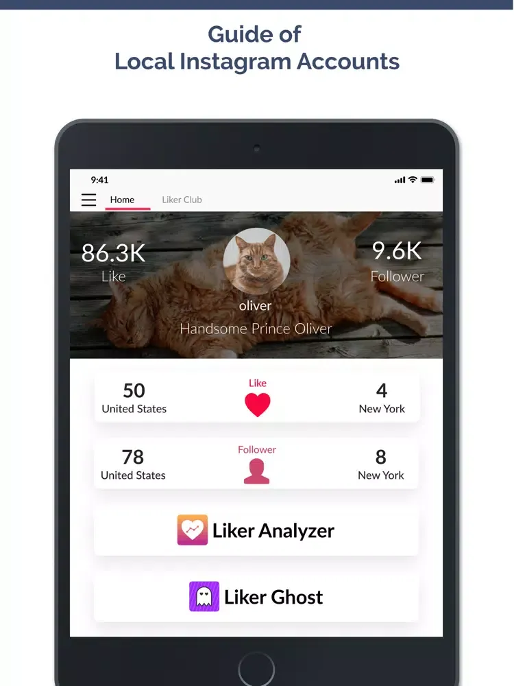 Liker Club - Local IG Profiles iPad  Screenshots