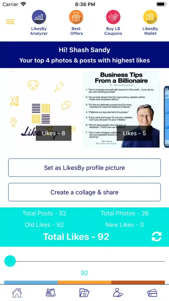 Captures d'écran de LikesBy