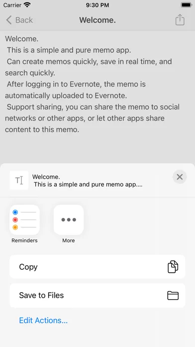 SimpleMemo for Evernote स्क्रीनशॉट