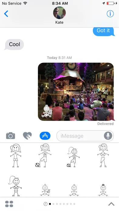 Tangkapan layar Stick Figs for iMessage