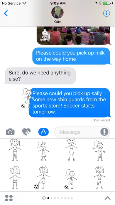 Tangkapan layar Stick Figs for iMessage