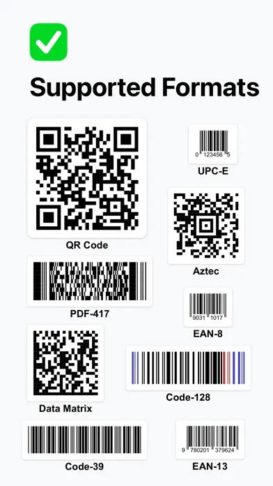 Capturas de tela do QR Code Reader