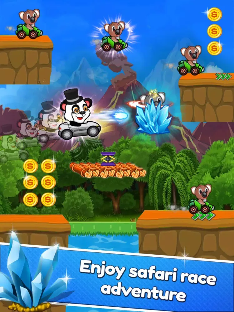 Tangkapan skrin Panda Racing - Fun Run Jungle Adventure iPad 