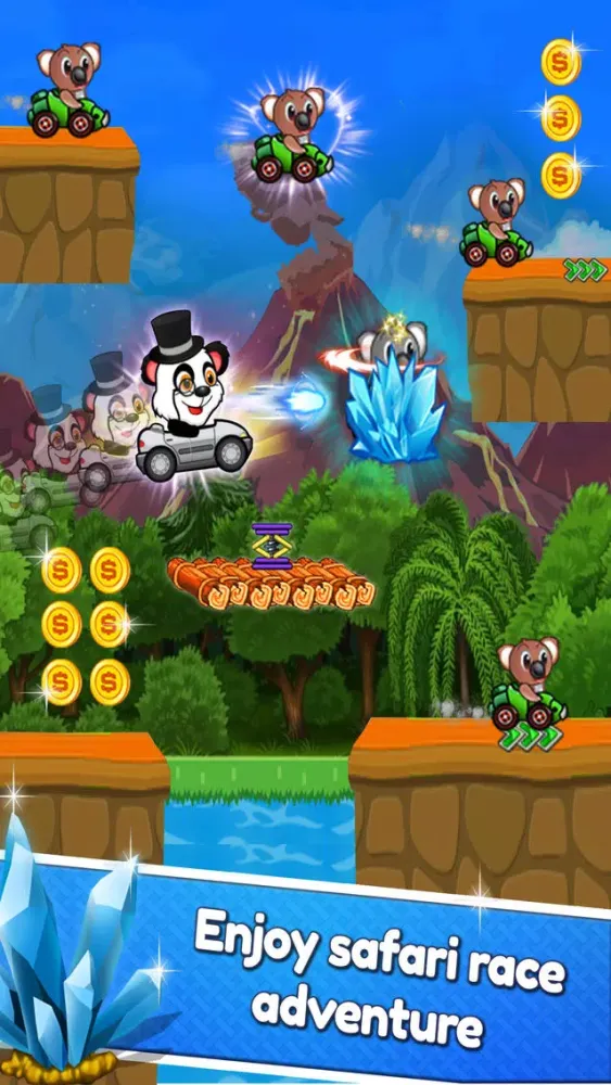 Tangkapan skrin Panda Racing - Fun Run Jungle Adventure
