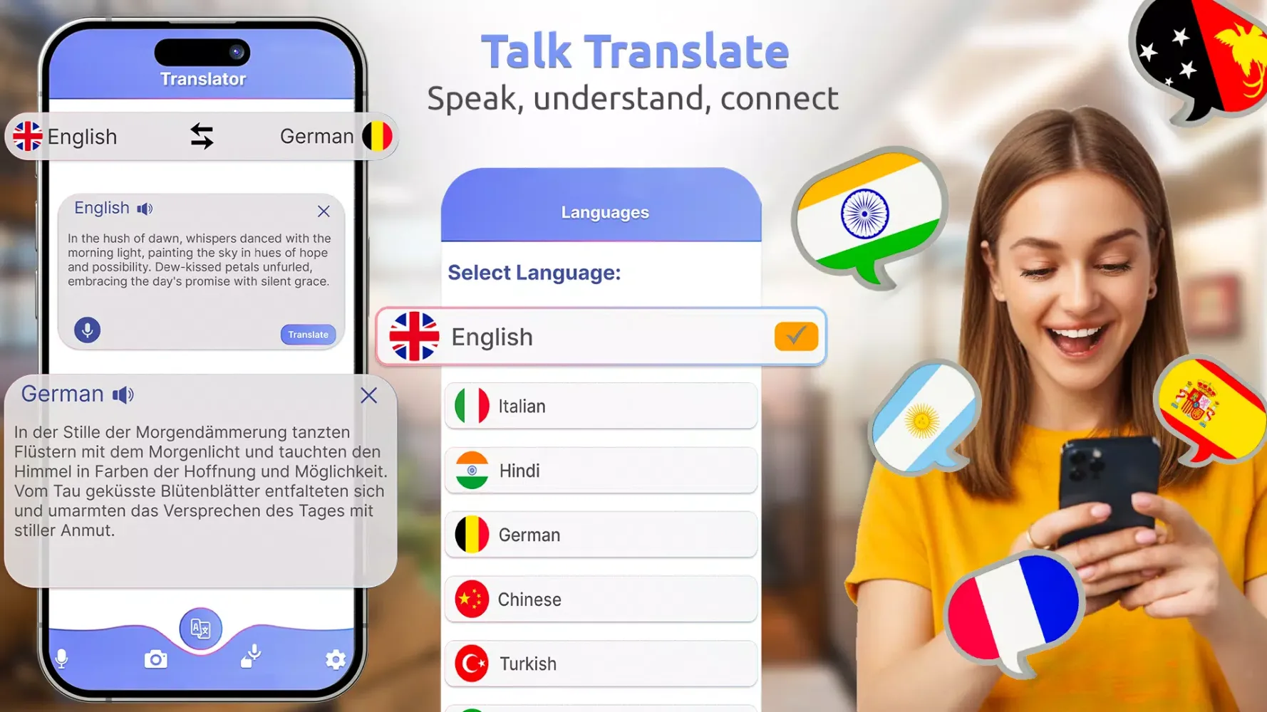 Capturas de tela do Voice Text & Photo Translator