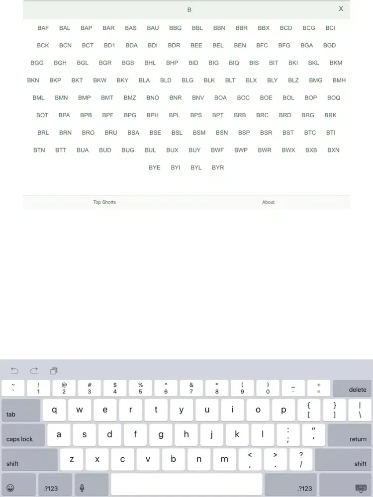 Скриншоты ASX Daily Gross Short Sales iPad 