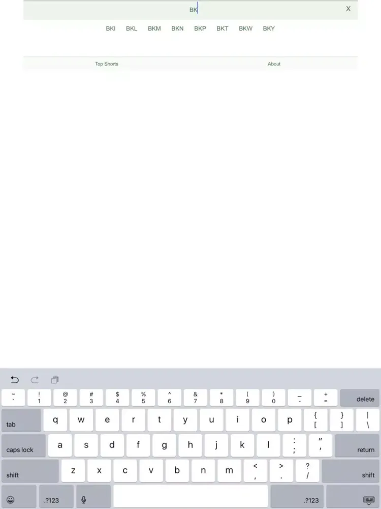 Скриншоты ASX Daily Gross Short Sales iPad 