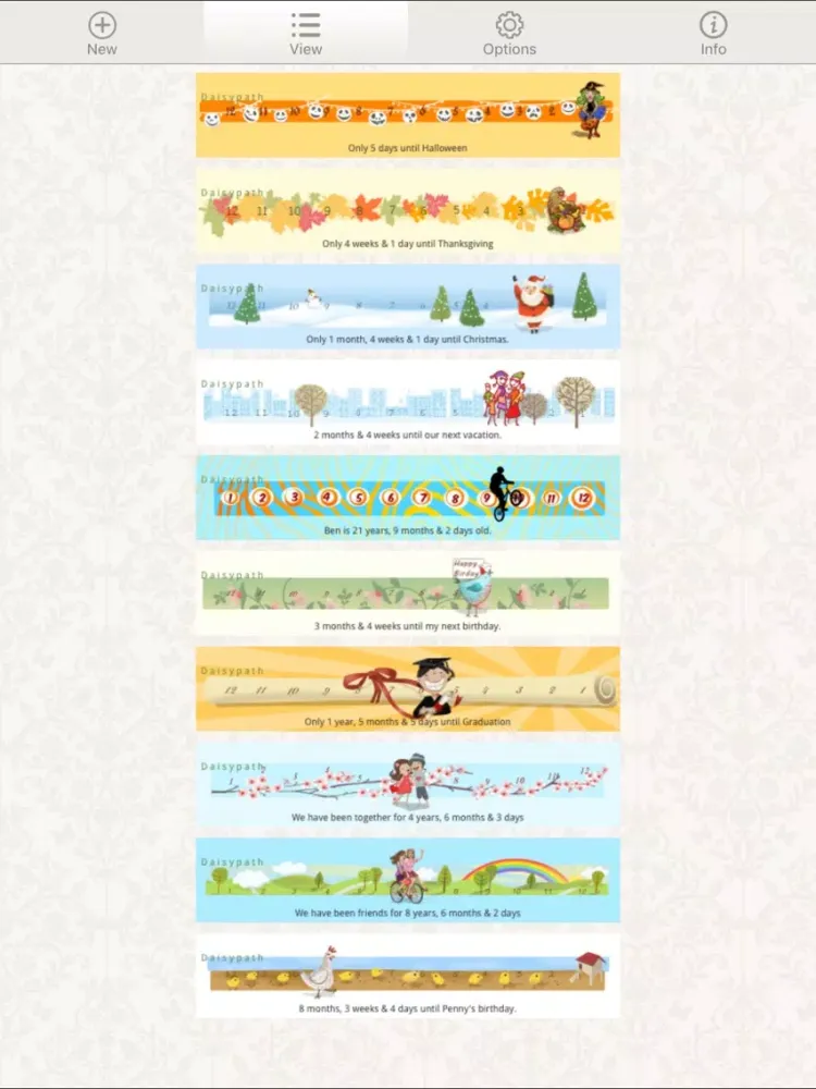 ภาพหน้าจอของ Daisypath iPad 